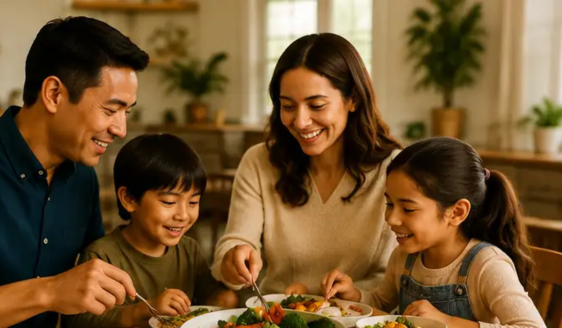 Family using SAFEPLATE school food intelligence